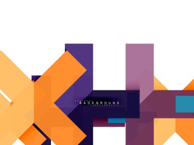 Çok renkli soyut geometrik şekiller, geometri arka plan web afiş için