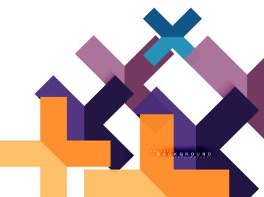 Çok renkli soyut geometrik şekiller, geometri arka plan web afiş için