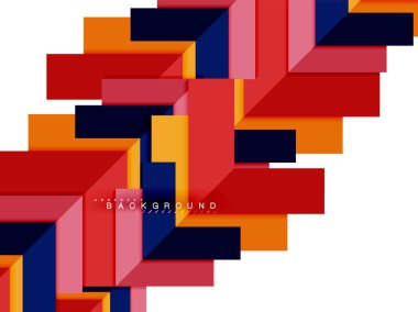 Çok renkli soyut geometrik şekiller, geometri arka plan web afiş için