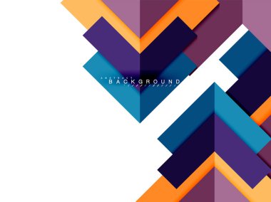 Çok renkli soyut geometrik şekiller, geometri arka plan web afiş için