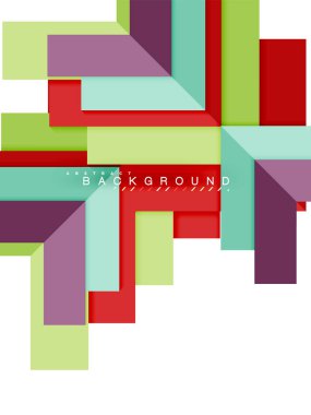 Çok renkli soyut geometrik şekiller, geometri arka plan web afiş için