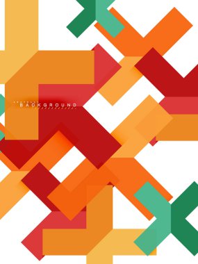 Çok renkli soyut geometrik şekiller, geometri arka plan web afiş için