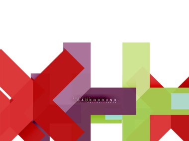 Çok renkli soyut geometrik şekiller, geometri arka plan web afiş için