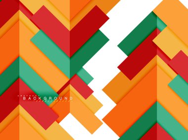 Çok renkli soyut geometrik şekiller, geometri arka plan web afiş için