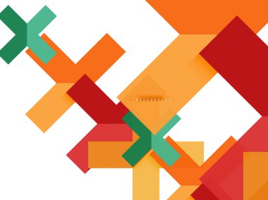 Çok renkli soyut geometrik şekiller, geometri arka plan web afiş için