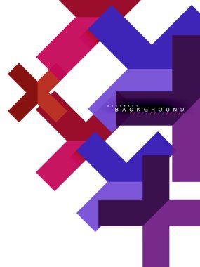 Çok renkli soyut geometrik şekiller, geometri arka plan web afiş için