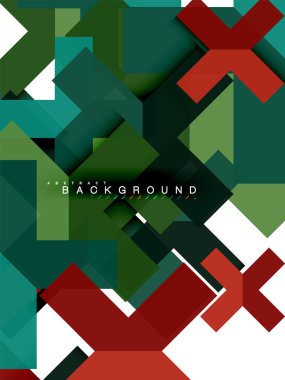 Çok renkli soyut geometrik şekiller, geometri arka plan web afiş için