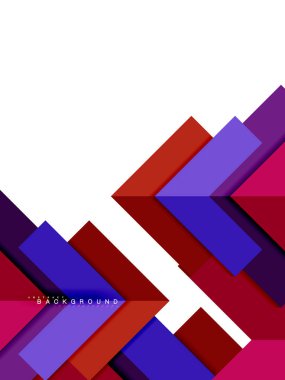 Çok renkli soyut geometrik şekiller, geometri arka plan web afiş için