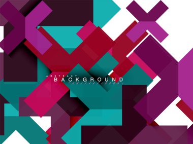 Çok renkli soyut geometrik şekiller, geometri arka plan web afiş için