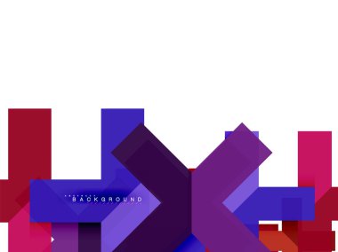 Çok renkli soyut geometrik şekiller, geometri arka plan web afiş için