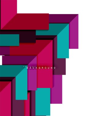 Çok renkli soyut geometrik şekiller, geometri arka plan web afiş için