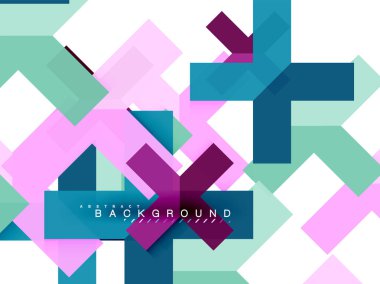 Çok renkli soyut geometrik şekiller, geometri arka plan web afiş için