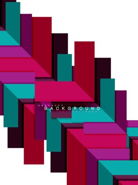 Çok renkli soyut geometrik şekiller, geometri arka plan web afiş için