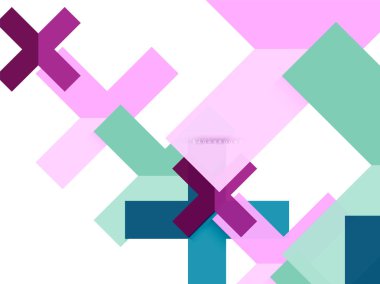 Çok renkli soyut geometrik şekiller, geometri arka plan web afiş için