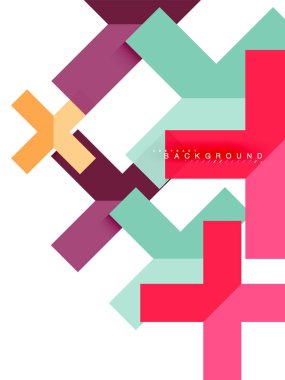 Çok renkli soyut geometrik şekiller, web reklam, iş sunumu, reklamlar paket, geometri arka plan şablonu, duvar kağıdı yazdırma