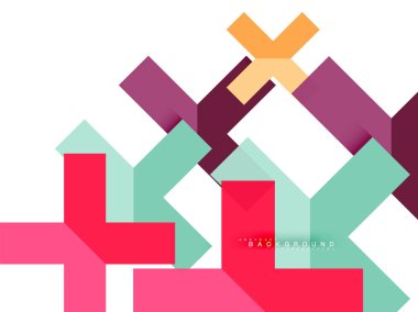 Çok renkli soyut geometrik şekiller, geometri arka plan web afiş için