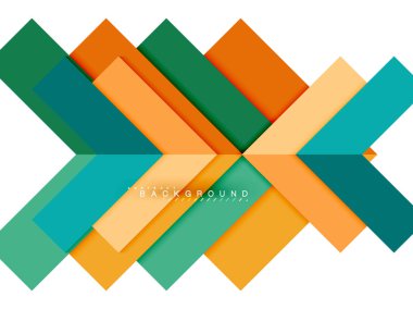 Çok renkli soyut geometrik şekiller, geometri arka plan web afiş için