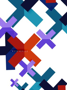 Çok renkli soyut geometrik şekiller, geometri arka plan web afiş için