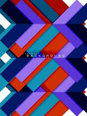 Çok renkli soyut geometrik şekiller, geometri arka plan web afiş için