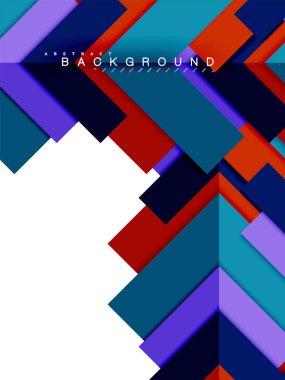 Çok renkli soyut geometrik şekiller, geometri arka plan web afiş için