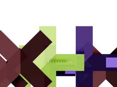 Çok renkli soyut geometrik şekiller, geometri arka plan web afiş için