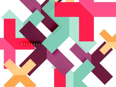 Çok renkli soyut geometrik şekiller, geometri arka plan web afiş için