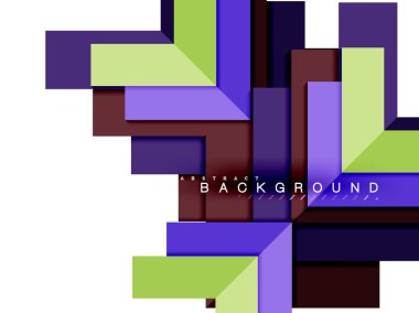 Çok renkli soyut geometrik şekiller, geometri arka plan web afiş için