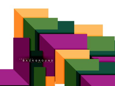 Çok renkli soyut geometrik şekiller, geometri arka plan web afiş için