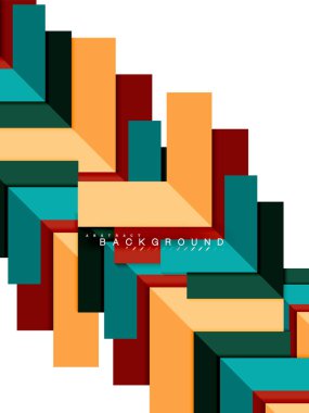 Çok renkli soyut geometrik şekiller, geometri arka plan web afiş için