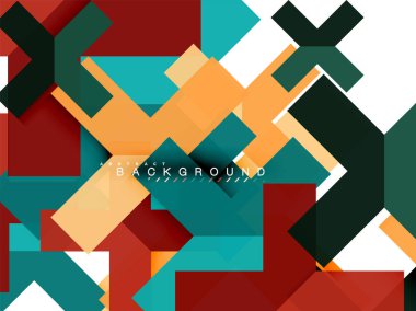 Çok renkli soyut geometrik şekiller, web reklam, iş sunumu, reklamlar paket, geometri arka plan şablonu, duvar kağıdı yazdırma