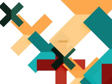 Çok renkli soyut geometrik şekiller, geometri arka plan web afiş için