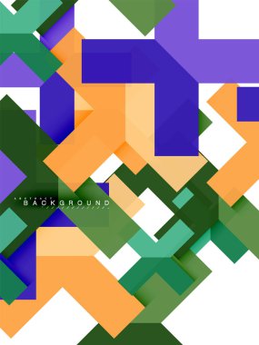 Çok renkli soyut geometrik şekiller, geometri arka plan web afiş için