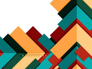 Çok renkli soyut geometrik şekiller, geometri arka plan web afiş için
