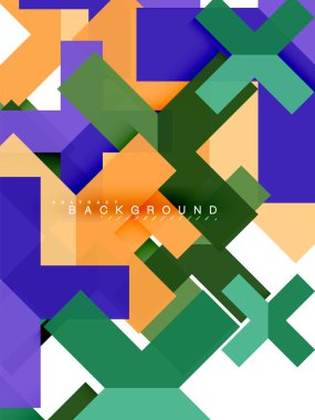 Çok renkli soyut geometrik şekiller, geometri arka plan web afiş için