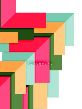 Çok renkli soyut geometrik şekiller, geometri arka plan web afiş için