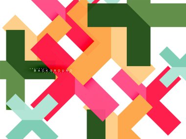 Çok renkli soyut geometrik şekiller, geometri arka plan web afiş için