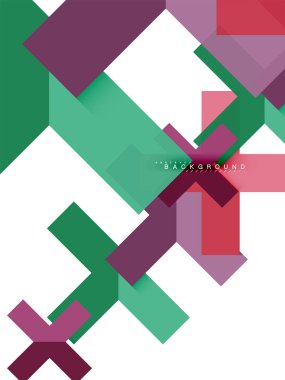 Çok renkli soyut geometrik şekiller, geometri arka plan web afiş için