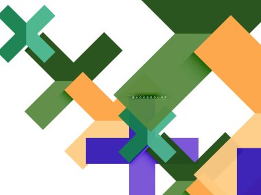 Çok renkli soyut geometrik şekiller, geometri arka plan web afiş için