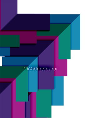 Çok renkli soyut geometrik şekiller, geometri arka plan web afiş için