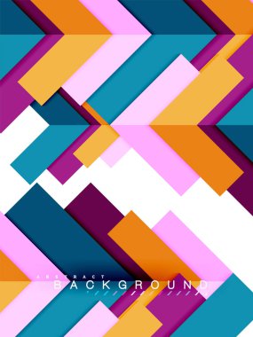 Çok renkli soyut geometrik şekiller, geometri arka plan web afiş için