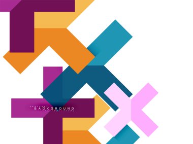 Çok renkli soyut geometrik şekiller, geometri arka plan web afiş için