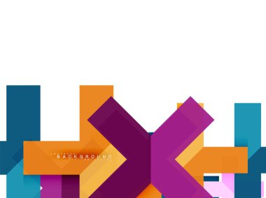 Çok renkli soyut geometrik şekiller, geometri arka plan web afiş için