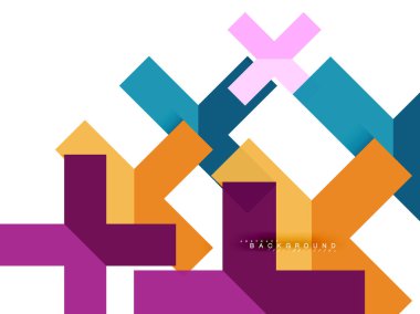 Çok renkli soyut geometrik şekiller, geometri arka plan web afiş için