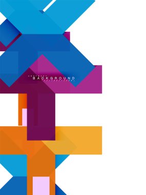 Çok renkli soyut geometrik şekiller, geometri arka plan web afiş için