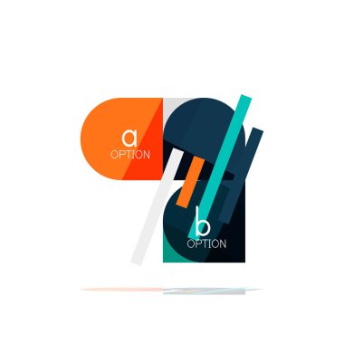 En az daire temiz soyut seçeneği adım Infographic tasarım öğesi, geometrik şekiller - Tur kareler, daireler ve satırları düzeni ile örnek metin