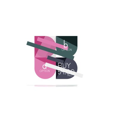 En az daire temiz soyut seçeneği adım Infographic tasarım öğesi, geometrik şekiller - Tur kareler, daireler ve satırları düzeni ile örnek metin