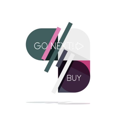 En az daire temiz soyut seçeneği adım Infographic tasarım öğesi, geometrik şekiller - Tur kareler, daireler ve satırları düzeni ile örnek metin