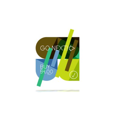 En az daire temiz soyut seçeneği adım Infographic tasarım öğesi, geometrik şekiller - Tur kareler, daireler ve satırları düzeni ile örnek metin