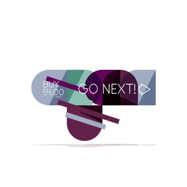 En az daire temiz soyut seçeneği adım Infographic tasarım öğesi, geometrik şekiller - Tur kareler, daireler ve satırları düzeni ile örnek metin