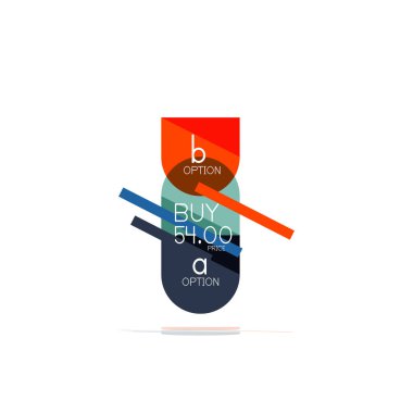 En az daire temiz soyut seçeneği adım Infographic tasarım öğesi, geometrik şekiller - Tur kareler, daireler ve satırları düzeni ile örnek metin